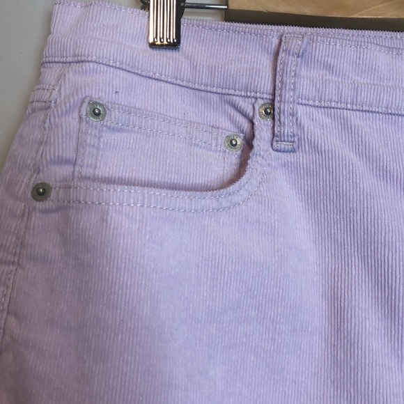 GAP High Rise Cigarette Lilac Corduroy Cropped Jeans, size 14 - Picture 6 of 15